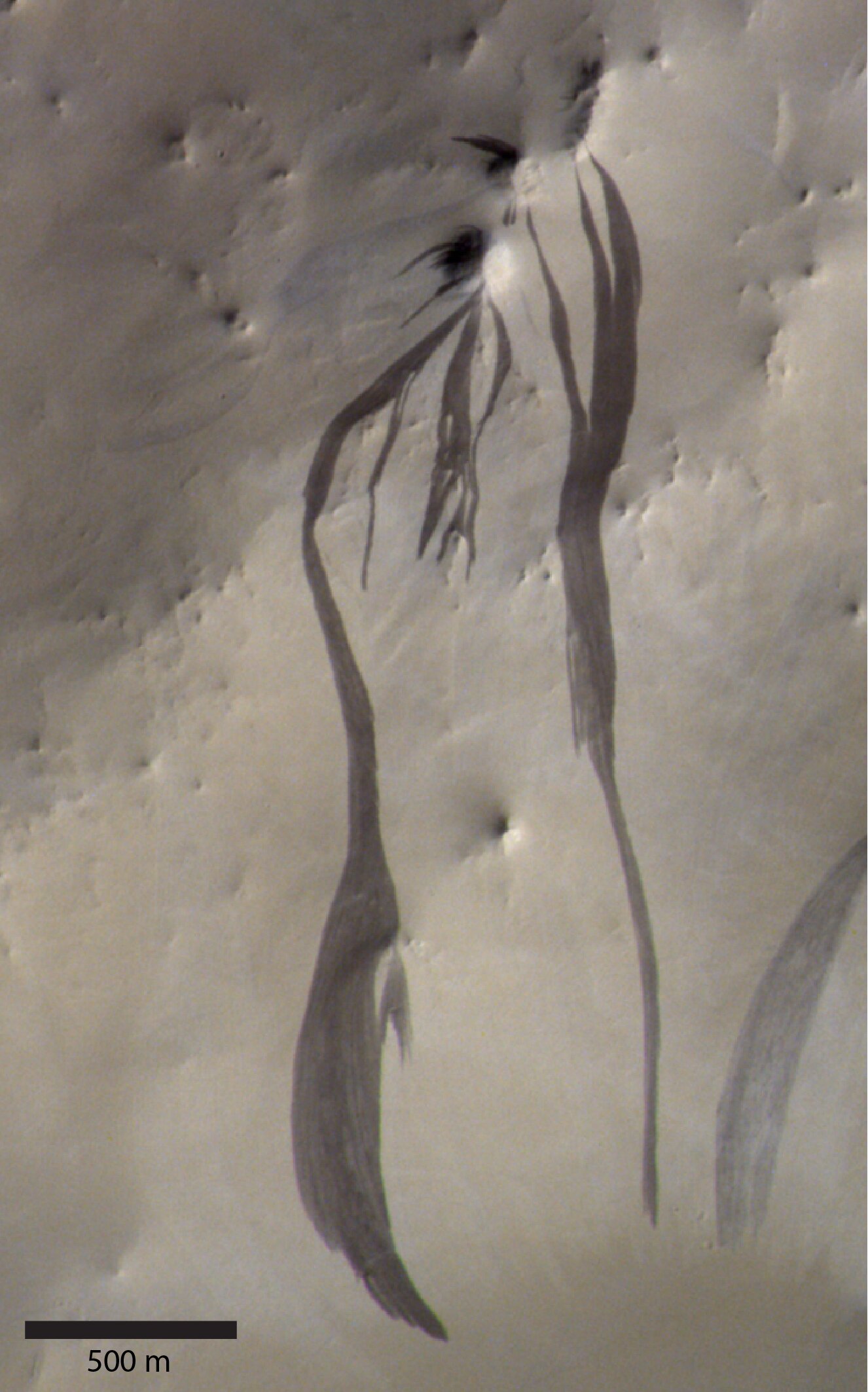 Mars'ta çizgili eğimler muhtemelen su akışı belirtileri değil, çalışma buluyor