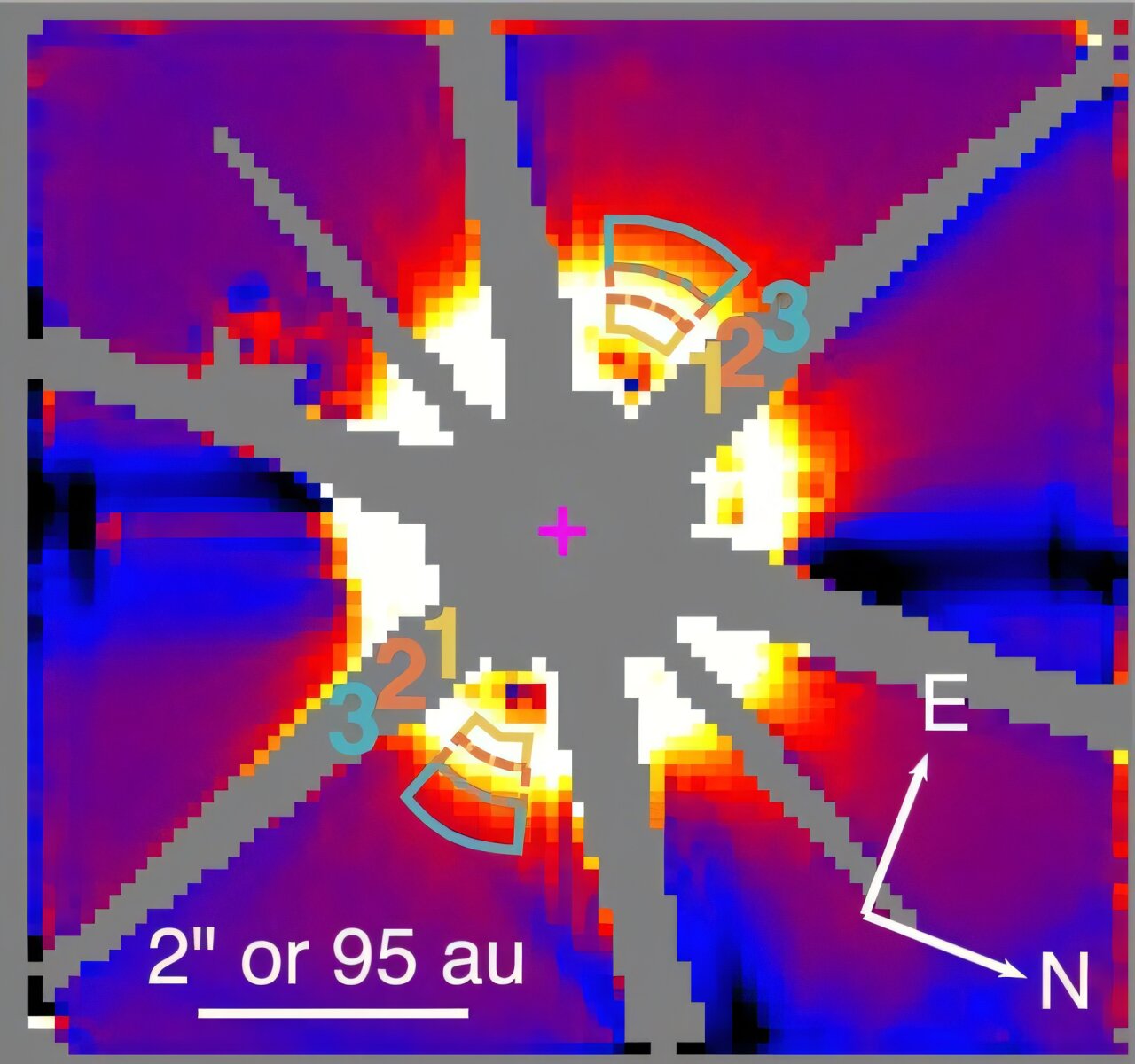 Yakındaki genç yıldızın etrafında bir enkaz diskinde tespit edilen su buzu