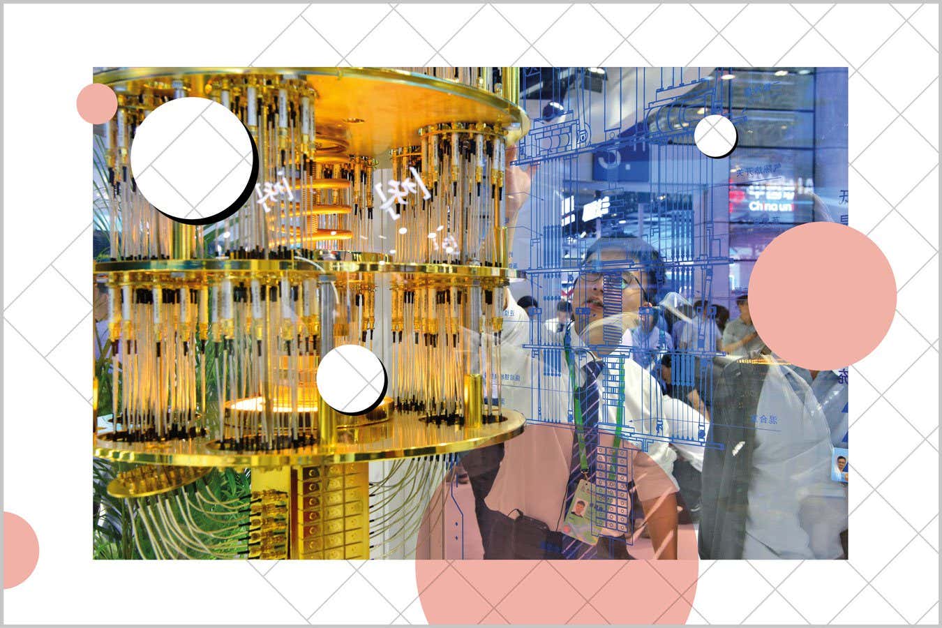 People view superconducting quantum computer model during the 8th Digital China Summit at the Fuzhou Strait International Conference and Exhibition Center on April 29, 2025 in Fuzhou, Fujian Province of China. The summit highlights the country