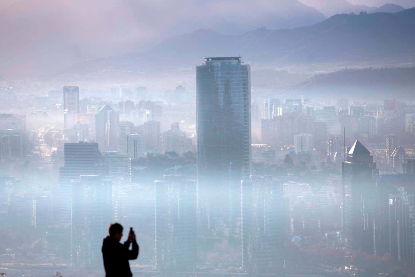 smog over Santiago, Chile