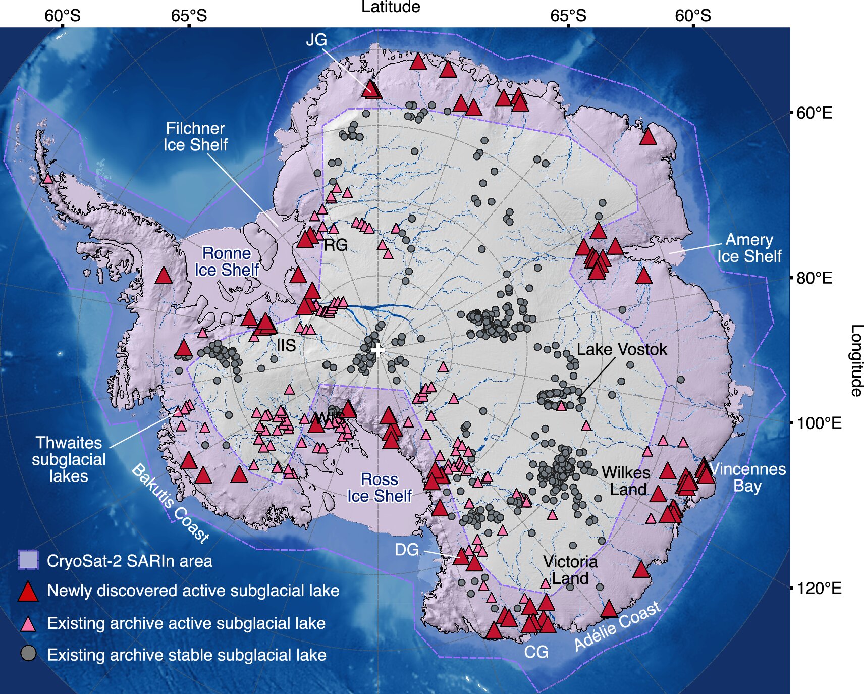 Antarktika'nın altında 85 yeni subglacial göl tespit edildi