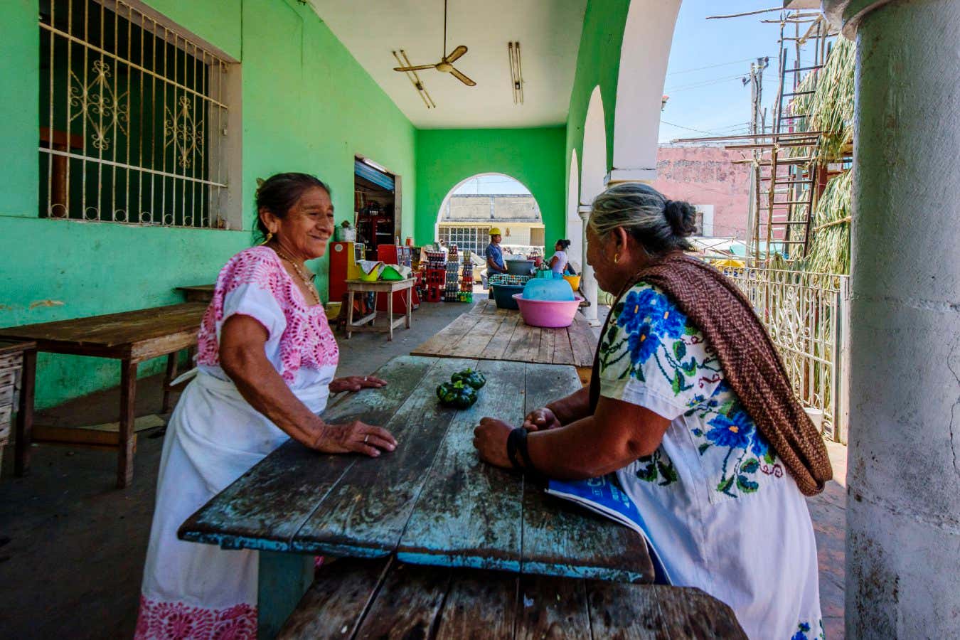 Central market in Acanceh, Yucatan state, Mexico
