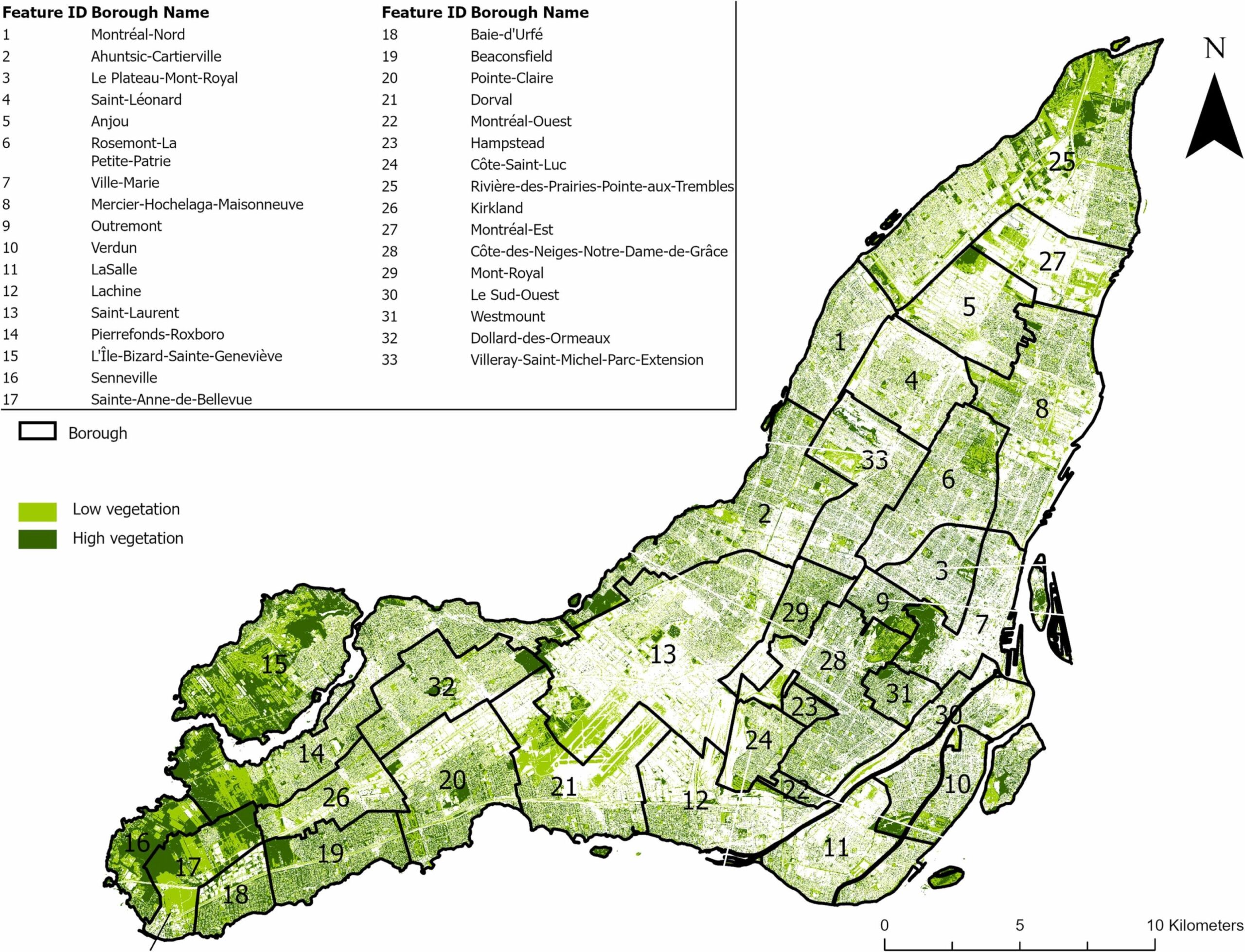Montreal'deki kentsel ısı, eşit olmayan yeşil alan erişimiyle bağlantılı