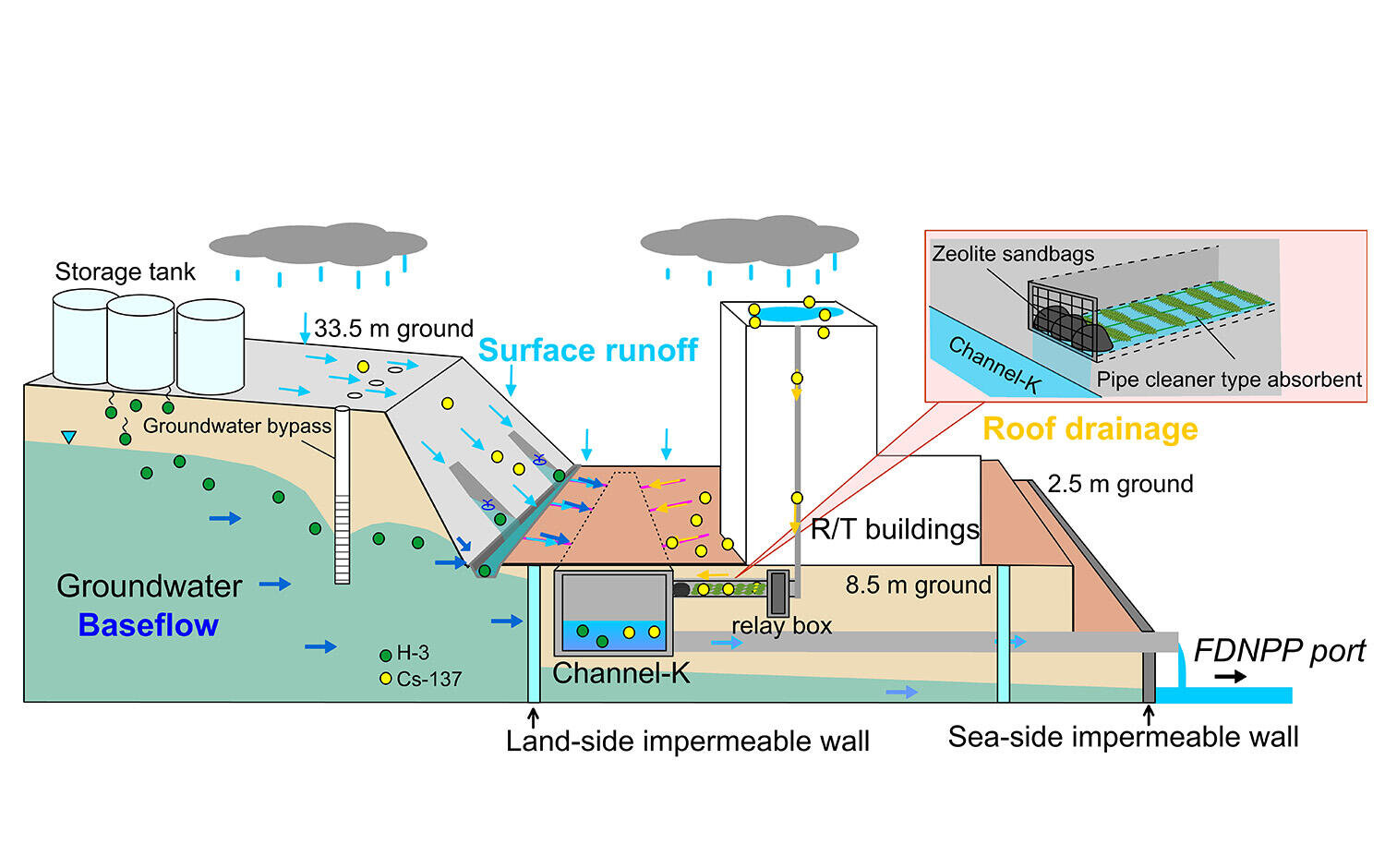 Sızan trityum, Fukushima Daiichi'den okyanusa radyoaktif sezyum akışının mekanizmasını ortaya koyuyor