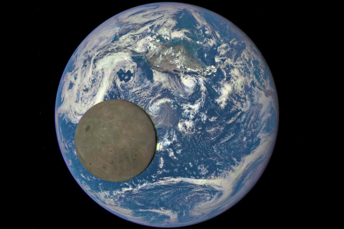 Moon Crossing Face of Earth
