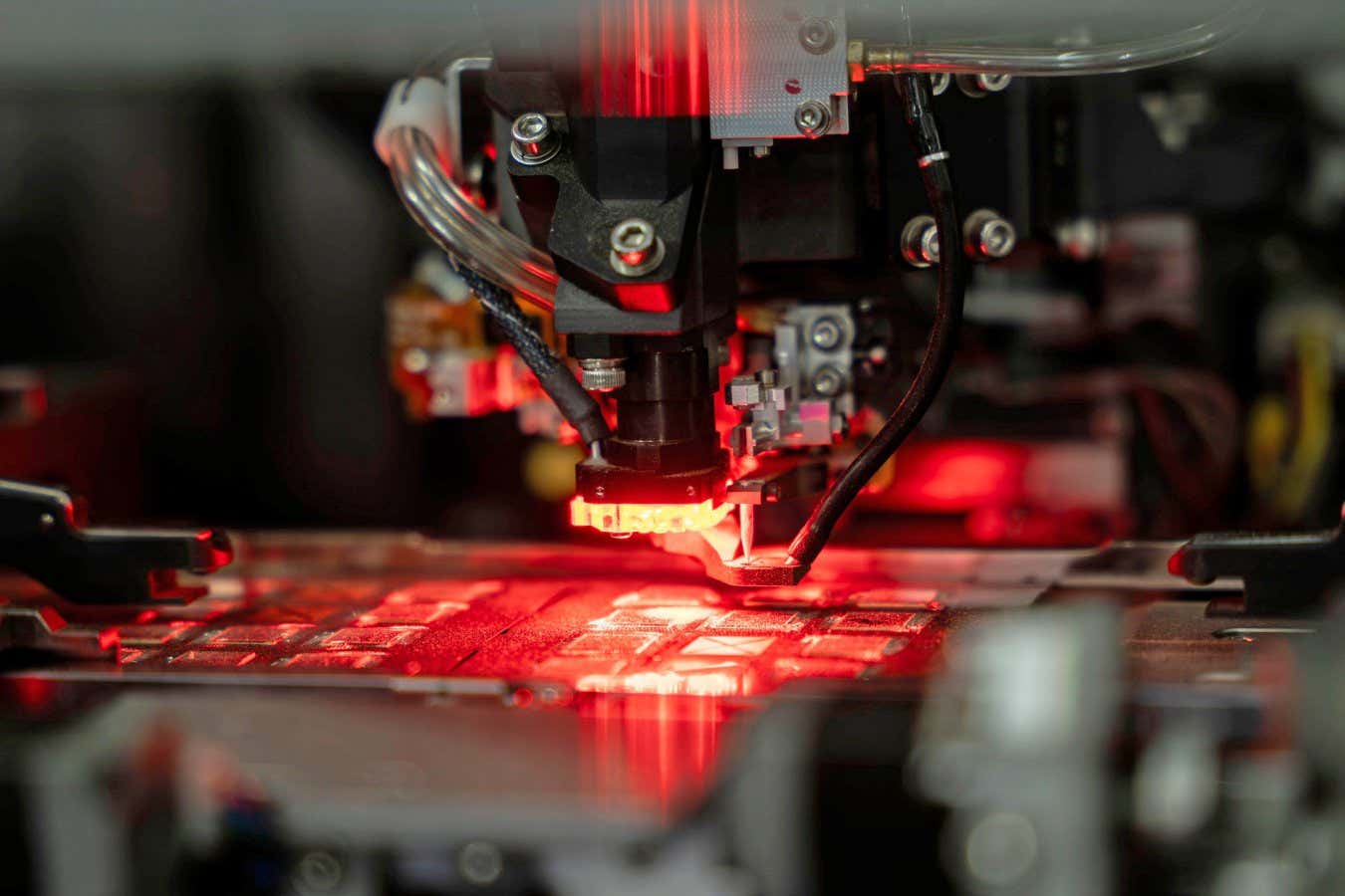 Robotic machine manufacturing semiconductor chip